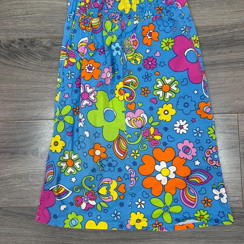 Retro Daisy Floral Halter Dress Girls 8 Hippie Summer Groovy Children's Place - Picture 7 of 14